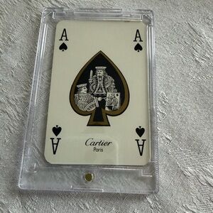 Cartier Playing Card with Black and Gold Design